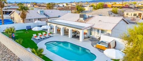 A heated pool