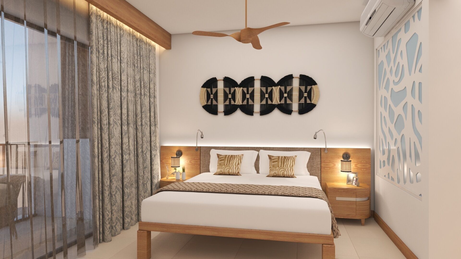 Ropa de cama de alta calidad, edredón y minibar 