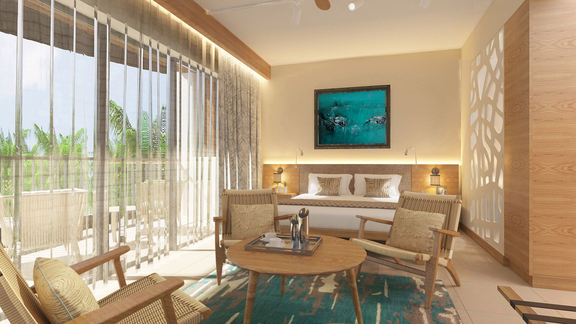 Ropa de cama de alta calidad, edredón y minibar 
