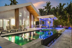 Outdoor pool, a heated pool