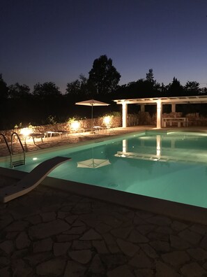 Outdoor pool - Trulli and Lamia in Apulia, private pool 7 beds BBQ, wood-burning oven, parking lot (Martina Franca)