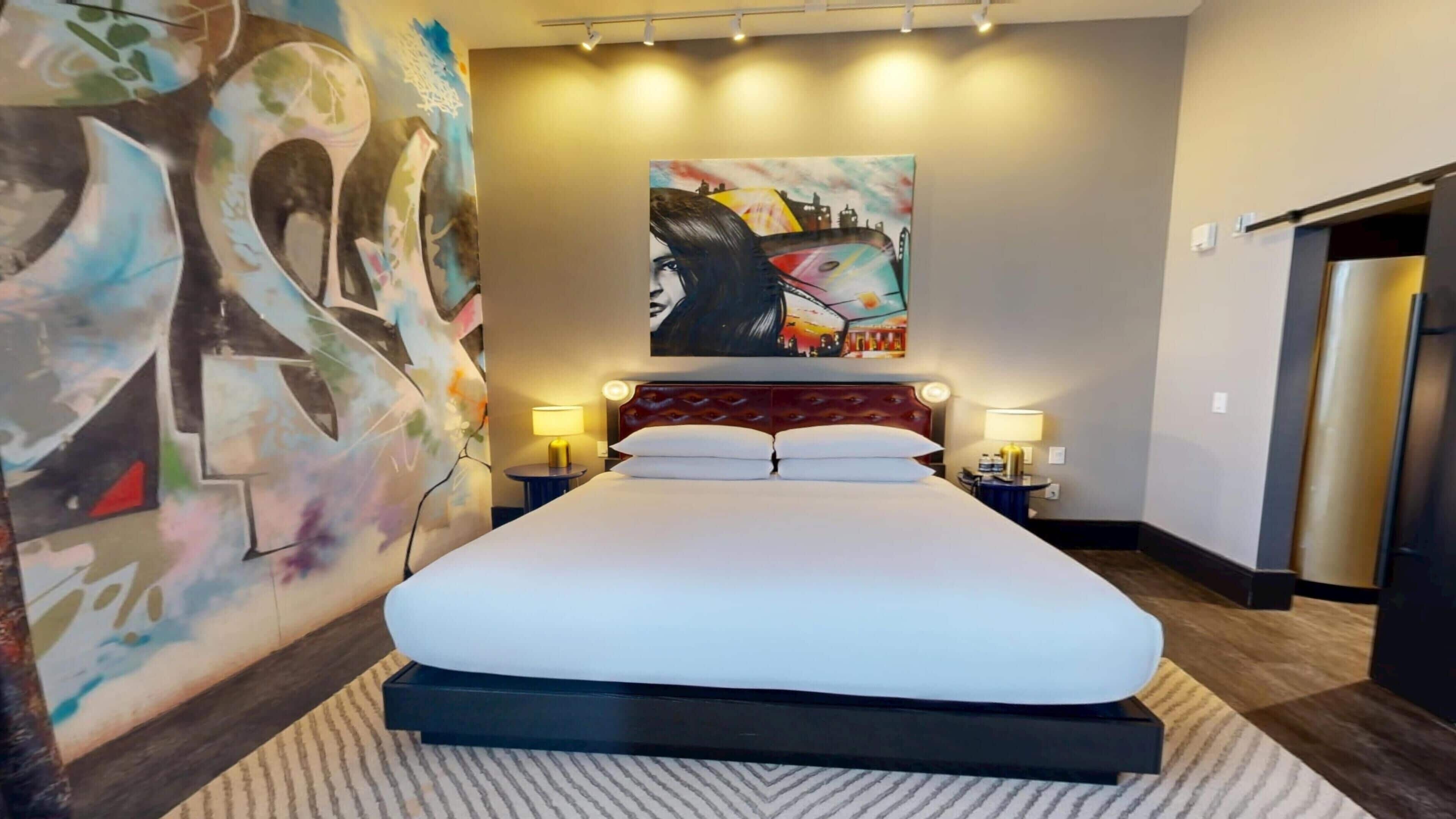 Suite, 1 Bedroom, Accessible (Hearing) | Premium bedding, pillowtop beds, minibar, in-room safe
