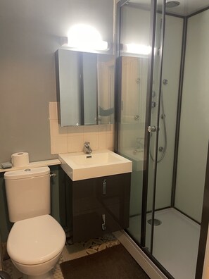 Shower, hair dryer