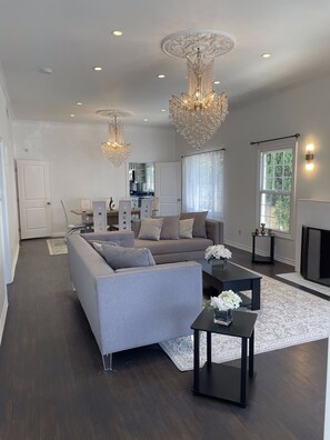 Smart TV, fireplace, printers