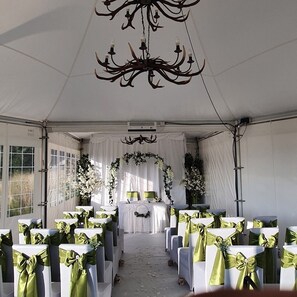 Outdoor wedding area