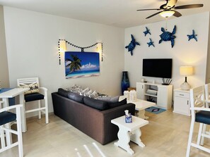 Smart TV, books, stereo, computer monitors