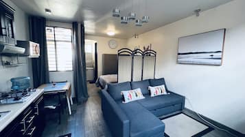 1 chambre, fer et planche Ă repasser, Wi-Fi gratuit, draps fournis