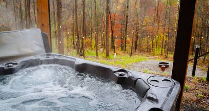 Best Treetop Views! ~ Hot Tub, Firepit, 5 Acres