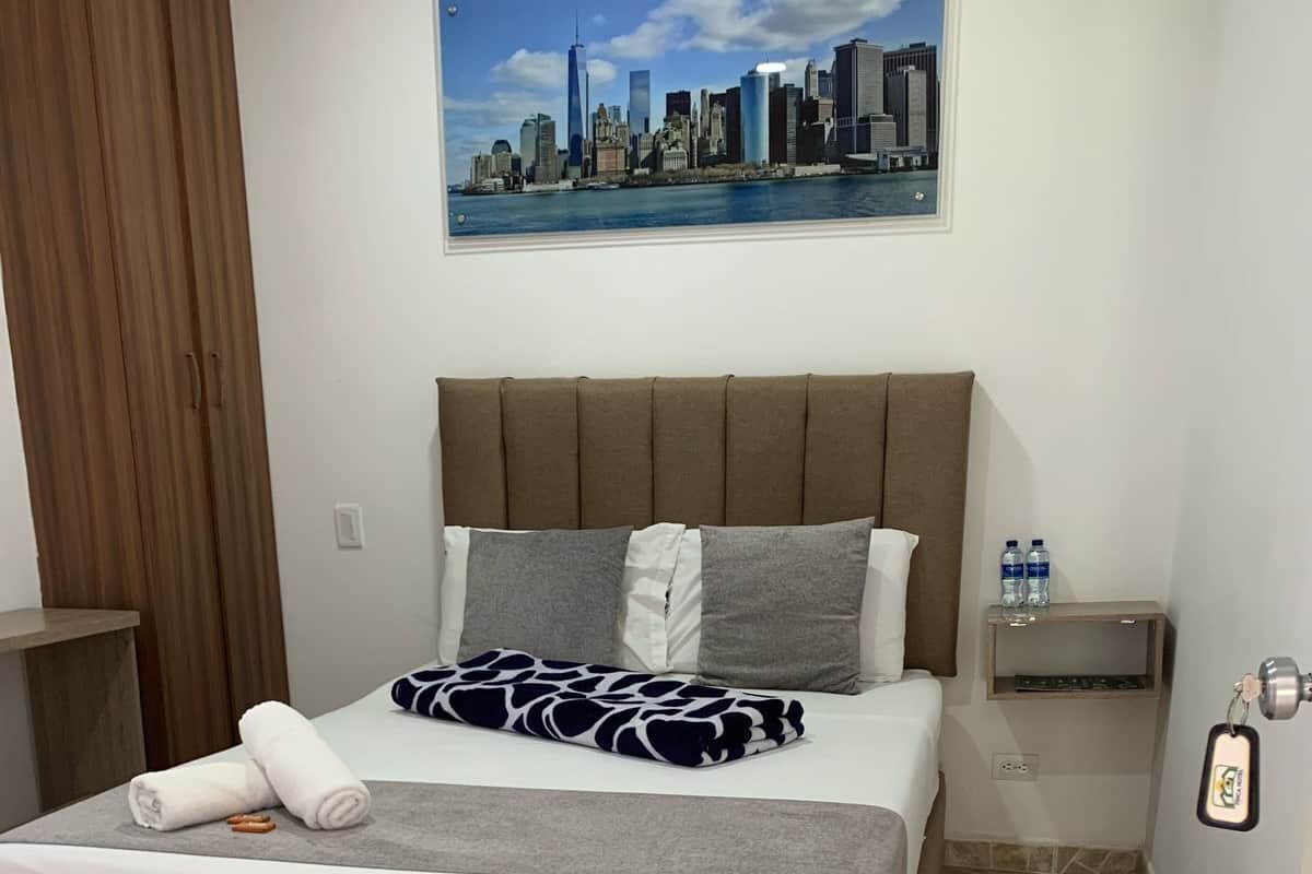 Down comforters, desk, free WiFi, bed sheets