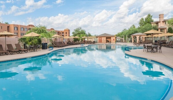 Outdoor pool, a heated pool