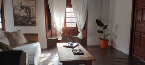 Älytelevisio, pöytätennispöytä, kirjoja