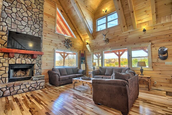 TV, fireplace, DVD player