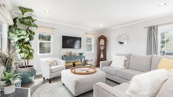 Smart TV, fireplace