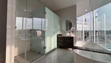 Master Suite | Bilik Mandi | Kelengkapan dandanan diri percuma, pengering rambut, tuala disediakan