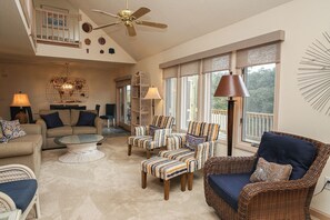 电视、壁炉、DVD 播放器