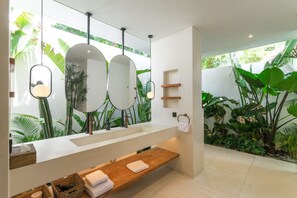 Villa, 1 Bedroom | Bathroom | Shower, rainfall showerhead, free toiletries, hair dryer - Breathe Boutique (Pecatu)