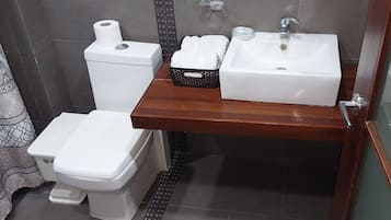 Serviettes fournies, savon, papier toilette
