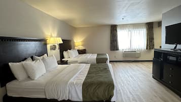 Deluxe Room, 2 Queen Beds, Non Smoking | Desk, free WiFi, bed sheets