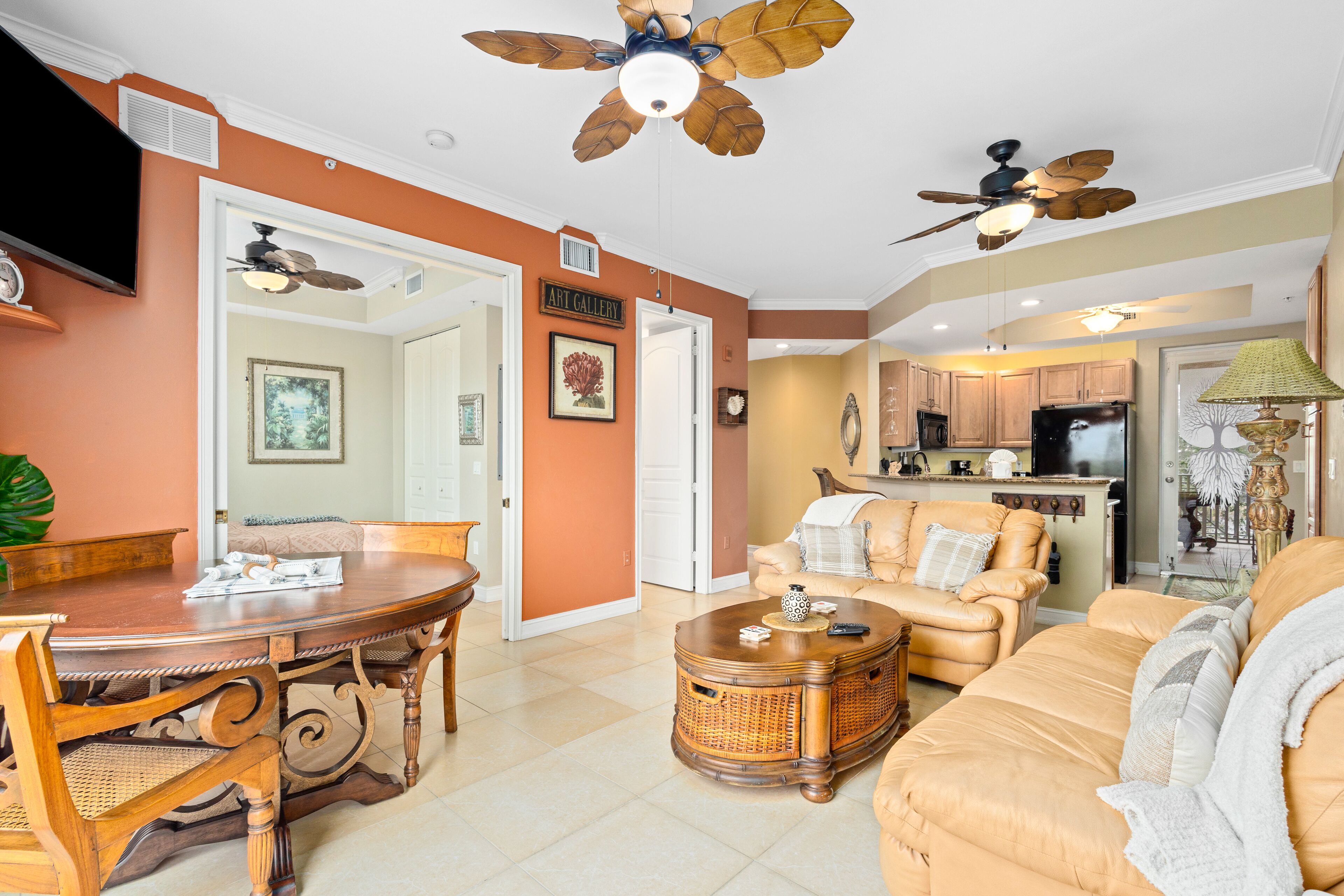 Top-floor condo + studio with pool, roof deck, outdoor living & central AC