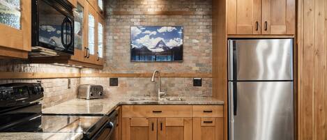 Lägenhet - 1 sovrum | Eget kök | Kylskåp, kaffe- och tebryggare och brödrost