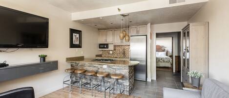 Condo, 1 Bedroom | Private kitchen | Fridge, coffee/tea maker, toaster