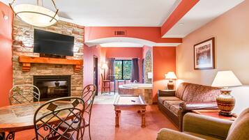 Télévision, cheminée