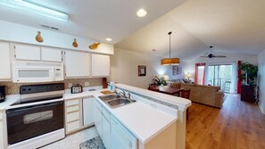 Fridge, microwave, oven, stovetop - Secluded Paradise Serene 2BR Golf Course Views (Pawleys Island)