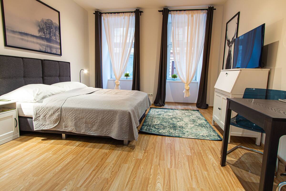 Standard-Apartment | 1 Schlafzimmer, Bügeleisen/Bügelbrett, kostenloses WLAN, Bettwäsche