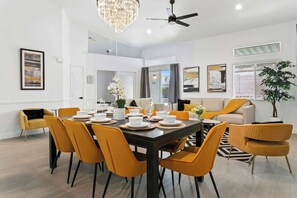 Dining - 4BR Pool, Spa & Retro Arcade Polished Vegas Stay (North Las Vegas)