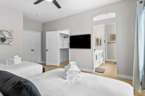 4 bedrooms, iron/ironing board, travel crib, WiFi