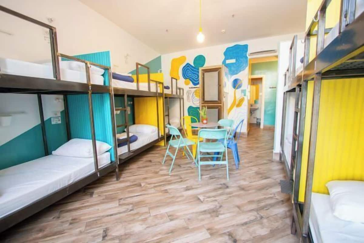 Desk, laptop workspace, free WiFi, bed sheets