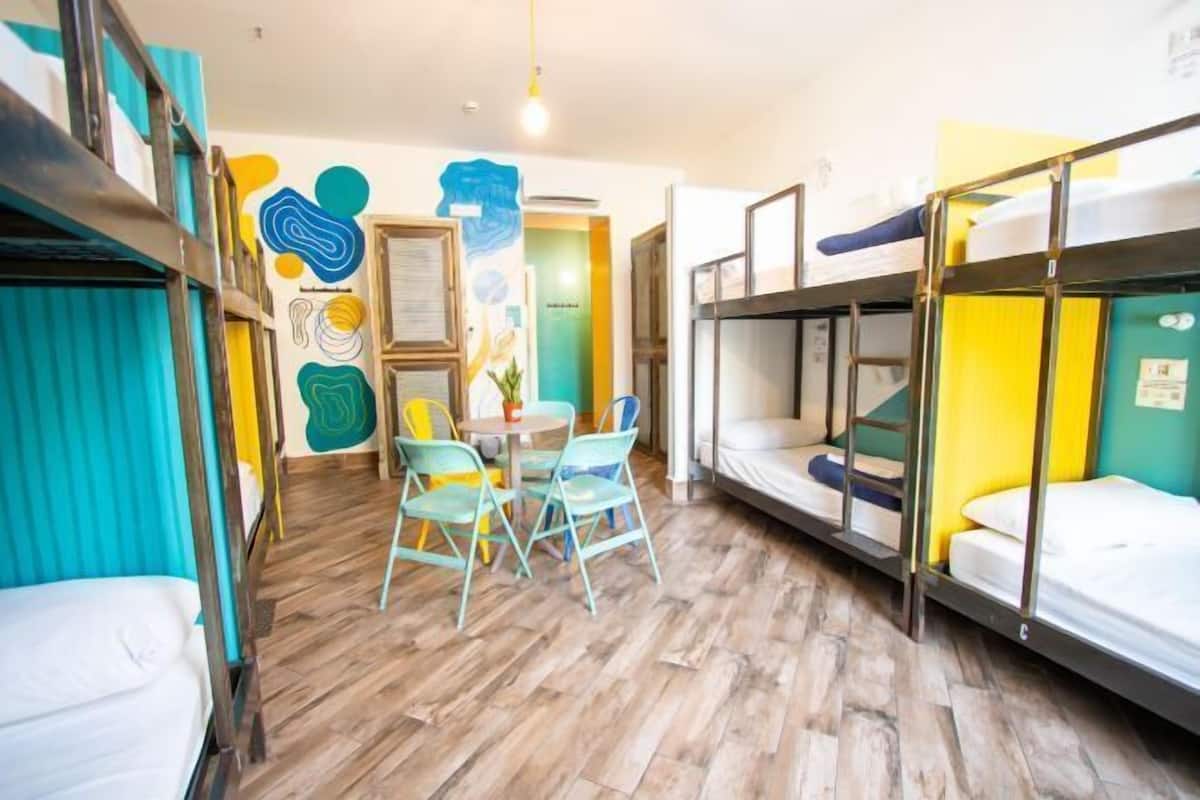 Desk, laptop workspace, free WiFi, bed sheets