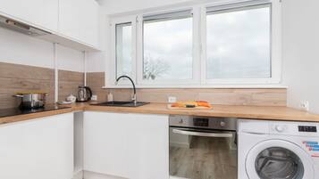 Fridge, oven, stovetop, dishwasher