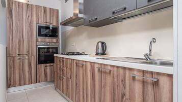 Fridge, oven, stovetop, dishwasher