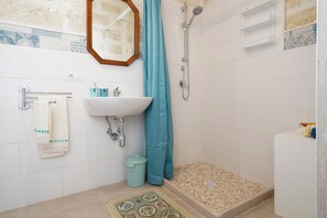 Ducha, secador de pelo, toallas