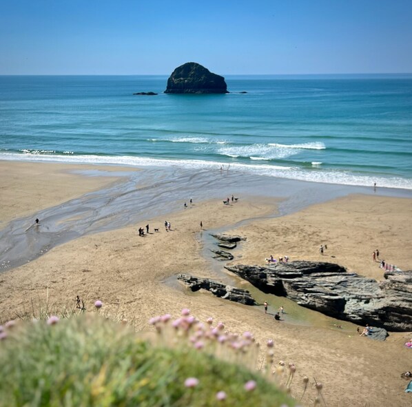 Beach - Lovely four bedroom house with spectacular panoramic views of Cornwall coastline (Trenale, Tintagel)