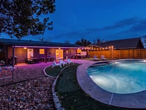 Outdoor pool, a heated pool