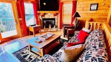 TV, fireplace, DVD player