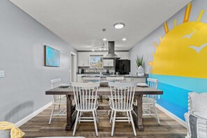 Dining - Walk to Beach! Beautiful PCB Beach House | Private Yard, Games! (Panama City Beach)