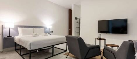 1 makuuhuone, silitysrauta/-lauta, vauvan matkasänky, Wi-Fi