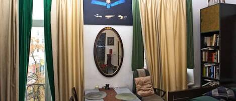 1 bedroom, desk, WiFi, bed sheets