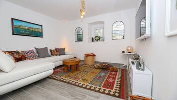 House | Living area | 30-inch plasma TV with satellite channels, TV, fireplace