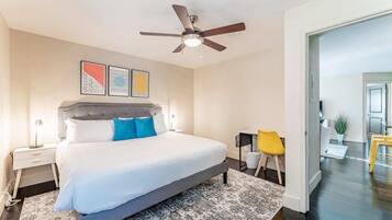 2 bedrooms, iron/ironing board, WiFi, bed sheets
