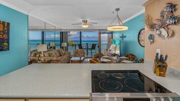 Condo, 1 Bedroom | Private kitchen | Dishwasher, cookware/dishes/utensils