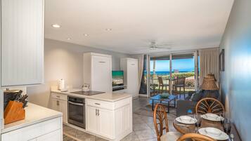 Condo, 1 Bedroom | Private kitchen | Dishwasher, cookware/dishes/utensils