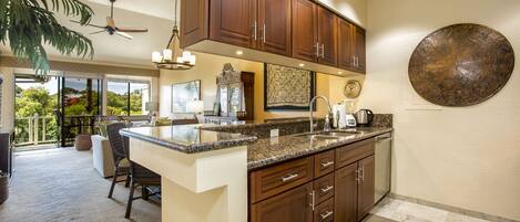 Condo, 2 Bedrooms | Private kitchen | Dishwasher, cookware/dishes/utensils