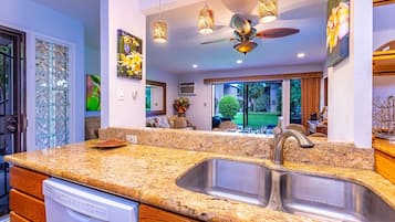 Condo, 2 Bedrooms | Private kitchen | Fridge, oven, dishwasher, coffee/tea maker