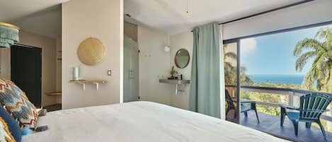 King Room Balcony with ocean view | Individually decorated, individually furnished, free WiFi, bed sheets