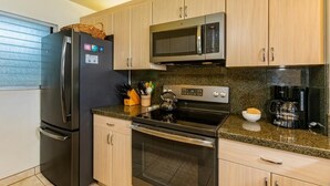 Condo, 2 Bedrooms | Private kitchen | Coffee/tea maker, fridge, oven, toaster - Royal Mauian, #205 2 Bedroom Condo by RedAwning (Kihei)