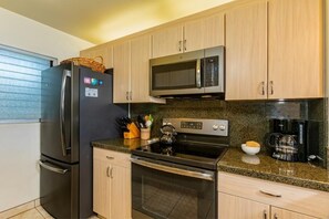 Condo, 2 Bedrooms | Private kitchen | Coffee/tea maker, fridge, oven, toaster - Royal Mauian, #205 2 Bedroom Condo by RedAwning (Kihei)